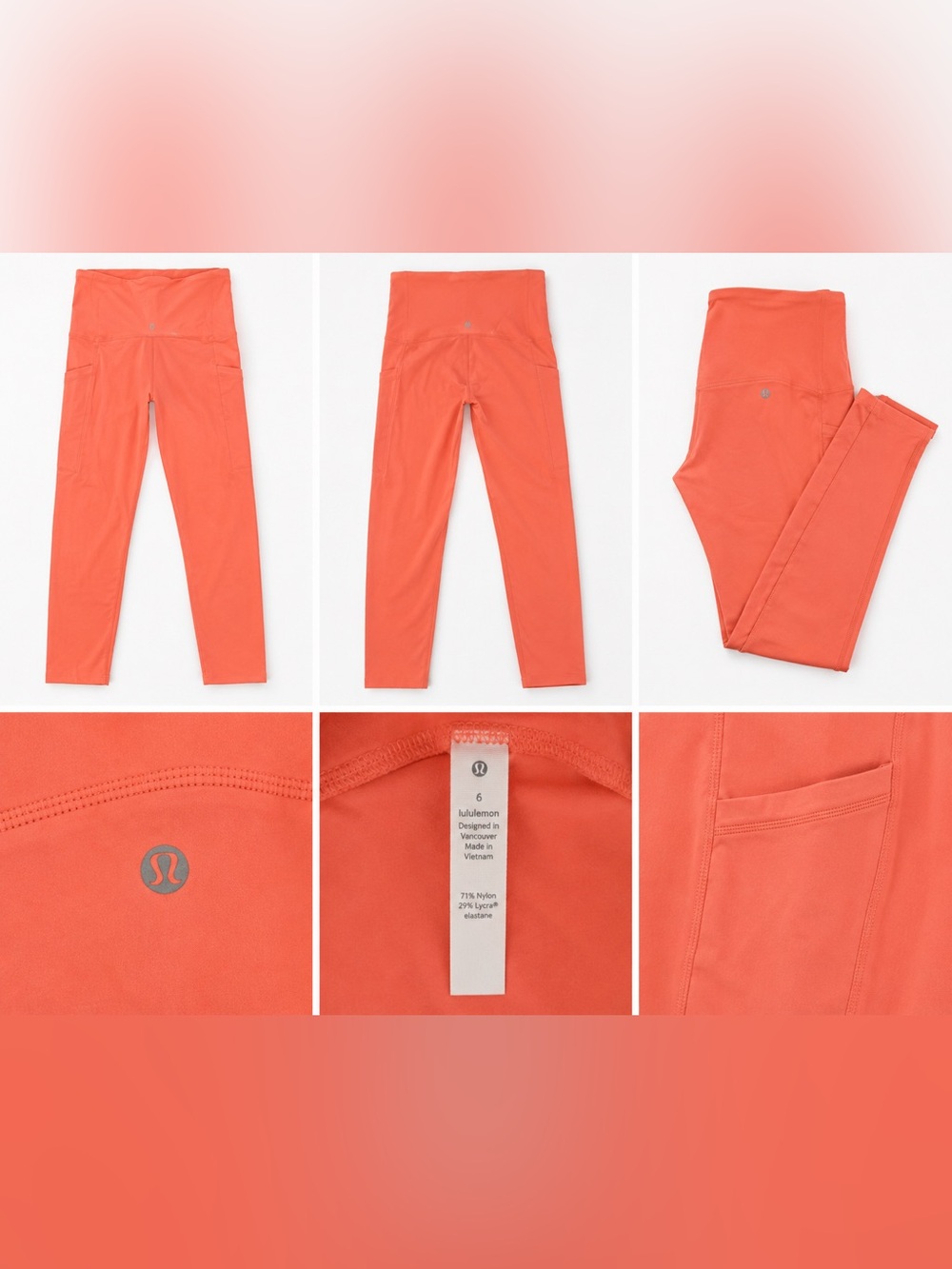 Lululemon Coral Strapless Sports Bra